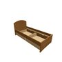 Montero / Dąb łóżko naturalny Pavla / Pavla a 90+2xup 1-2-90 - (980x2056x950)
