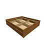 Montero / Dubové postele přírodní válenda / Valenda a 180+4xup 1-2-90 - (1880x2056x470)