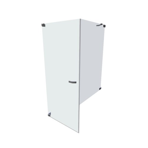 Hueppe / PARIS rahmenlos / kridlové dvere se zkracenou b stenou - (888x923x2008)