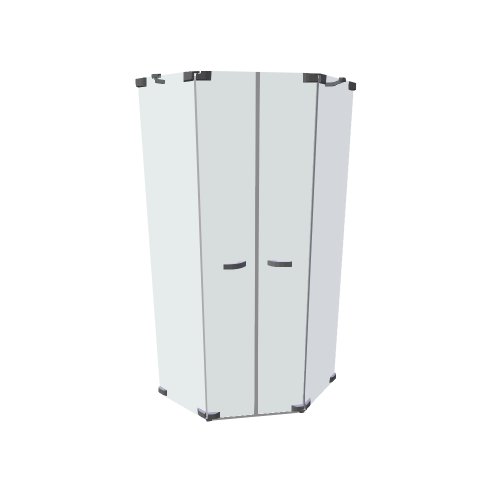 Hueppe / PARIS rahmenlos / petiuhelnik 2-kridly - (888x888x2009)