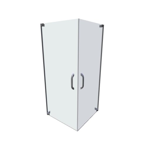 Hueppe / PARIS teilweise gerahmt / kridlové dvere rohovy vstup - (923x923x1999)