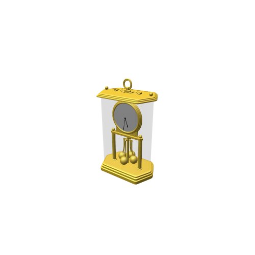General objects - interior / Fireplace / Clock1 - (160x100x255)