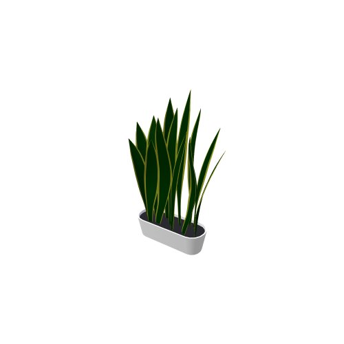 General objects - interior / Flower / Sansevieria - (640x229x929)