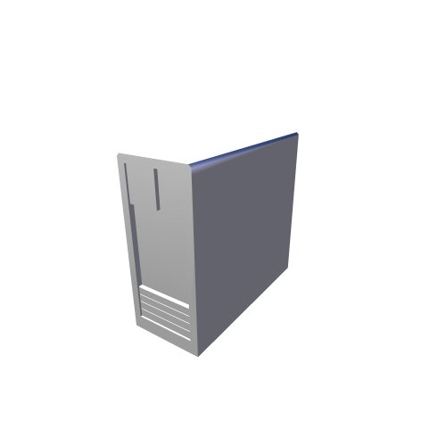 General objects - interior / Office / Pc7 - (180x450x400)